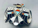 Powerful Bird Thunderbird Vintage Native American Zuni Turquoise Sterling Silver Bracelet-Nativo Arts
