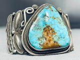 Precise Detail Vintage Native American Navajo Turquoise Sterling Silver Bracelet-Nativo Arts