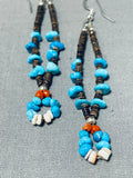 Pretty Naja Necklace Native American Navajo Turquoise Sterling Silver Earrings-Nativo Arts