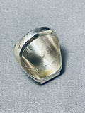 Pueblo Heavy Inlay Native American Navajo Sterling Silver Opal Ring-Nativo Arts