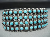 Quality Vintage Native American Navajo Snake Eyes Turquoise Sterling Silver Bracelet-Nativo Arts