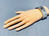 Randy Ghahate Vintage Native American Zuni Turquoise Bird Sterling Silver Bracelet-Nativo Arts