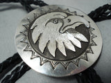 Randy Secatero Eagle Navajo Sterling Silver Eagle Bolo Native American-Nativo Arts