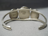 Rare Domed Lapis Vintage Native American Navajo Sterling Silver Bracelet Cuff-Nativo Arts