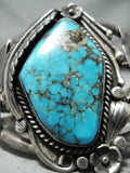 Rare Earlier Vintage Native American Navajo Morenci Turquoise Sterling Silver Bracelet-Nativo Arts