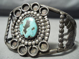 Rare Early Deposit Vintage Native American Navajo Turquoise Sterling Silver Bracelet-Nativo Arts
