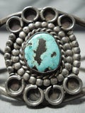 Rare Early Deposit Vintage Native American Navajo Turquoise Sterling Silver Bracelet-Nativo Arts
