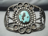Rare Early Deposit Vintage Native American Navajo Turquoise Sterling Silver Bracelet-Nativo Arts