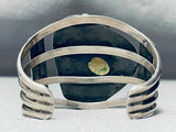 Rare Gilbert Turquoise Vintage Native American Navajo Sterling Silver Bracelet Old-Nativo Arts