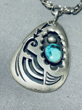 Rare Hallmark Thomas Singer Vintage Native American Navajo Turquoise Sterling Silver Necklace-Nativo Arts