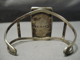 Rare Lee Family Vintage Native American Navajo Spiderweb Turquoise Sterling Silver Bracelet Old-Nativo Arts