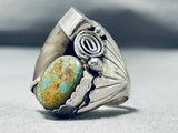 Rare Native American Navajo Royston Turquoise Sterling Silver Bear Ring-Nativo Arts
