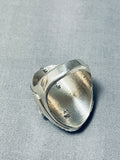 Rare Native American Navajo Royston Turquoise Sterling Silver Bear Ring-Nativo Arts