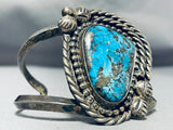 Rare Old Morenci Vintage Native American Navajo Turquoise Sterling Silver Bracelet-Nativo Arts