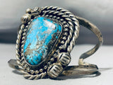 Rare Old Morenci Vintage Native American Navajo Turquoise Sterling Silver Bracelet-Nativo Arts