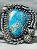 Rare Old Morenci Vintage Native American Navajo Turquoise Sterling Silver Bracelet-Nativo Arts