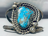 Rare Old Morenci Vintage Native American Navajo Turquoise Sterling Silver Bracelet-Nativo Arts