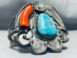 Rare Old Museum Vintage Native American Navajo Turquoise Sterling Silver Bracelet-Nativo Arts