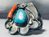 Rare Old Museum Vintage Native American Navajo Turquoise Sterling Silver Bracelet-Nativo Arts