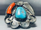 Rare Old Museum Vintage Native American Navajo Turquoise Sterling Silver Bracelet-Nativo Arts