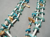 Rare Purple String Vintage Native American Navajo Turquoise Santo Domingo Necklace-Nativo Arts