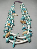 Rare Purple String Vintage Native American Navajo Turquoise Santo Domingo Necklace-Nativo Arts
