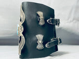 Rare Ranger Buckle Vintage Native American Navajo Turquoise Sterling Silver Ketoh Bracelet-Nativo Arts