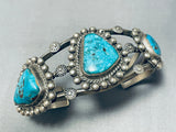 Rare Red Mountain Turquoise Vintage Native American Navajo Sterling Silver Bracelet-Nativo Arts