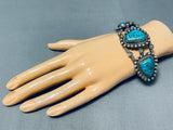 Rare Red Mountain Turquoise Vintage Native American Navajo Sterling Silver Bracelet-Nativo Arts