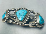 Rare Red Mountain Turquoise Vintage Native American Navajo Sterling Silver Bracelet-Nativo Arts