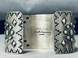 Rare San Felipe Signed Silver Dollar Sterling Silver Large Bracelet-Nativo Arts