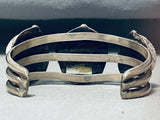 Rare Turquoise Vintage Native American Navajo Sterling Silver Gilbert Bracelet-Nativo Arts