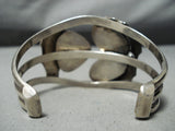 Rare Turquosie Vintage Native American Navajo Blue Warrior Sterling Silver Bracelet Old-Nativo Arts
