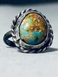 Rare Vintage Early Native American Navajo Royston Turquoise Sterling Silver Ring-Nativo Arts