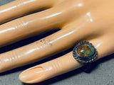 Rare Vintage Early Native American Navajo Royston Turquoise Sterling Silver Ring-Nativo Arts