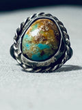 Rare Vintage Early Native American Navajo Royston Turquoise Sterling Silver Ring-Nativo Arts