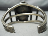 Rare Vintage Native American Navajo Blue Gem Turquoise Sterling Silver Bracelet-Nativo Arts