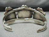 Rare Vintage Native American Navajo Blue Thunder Turquoise Sterling Silver Bracelet Old-Nativo Arts