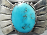Rare Vintage Native American Navajo Butterfly Concho Turquoise Sterling Silver Bracelet-Nativo Arts