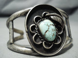 Rare Vintage Native American Navajo Carico Lake Turquoise Sterling Silver Bracelet-Nativo Arts