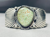 Rare Vintage Native American Navajo Carico Lake Turquoise Sterling Silver Bracelet-Nativo Arts
