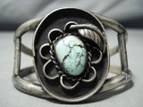 Rare Vintage Native American Navajo Carico Lake Turquoise Sterling Silver Bracelet-Nativo Arts