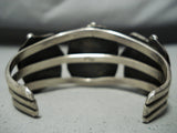 Rare Vintage Native American Navajo Old Morenci Turquoise Sterling Silver Bracelet-Nativo Arts