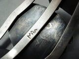 Rare Vintage Native American Navajo Old Morenci Turquoise Sterling Silver Bracelet-Nativo Arts