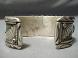 Rare Vintage Native American Navajo Sleeping Beauty Turquoise Sterling Silver Bracelet Old-Nativo Arts