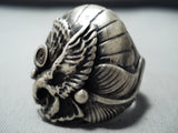 Rare Vintage Native American Navajo Sterling Silver Eagle Ring-Nativo Arts