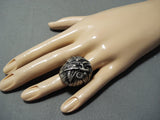 Rare Vintage Native American Navajo Sterling Silver Eagle Ring-Nativo Arts