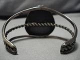 Remarkable Vintage Navajo Turquoise Native American Sterling Silver Bracelet Old-Nativo Arts