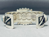 Robert Yellowstone Native American Navajo Carico Lake Turquoise Lapis Sterling Silver Bracelet-Nativo Arts