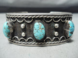 Rodeo Lasso Vintage Native American Navajo Turquoise Sterling Silver Bracelet-Nativo Arts